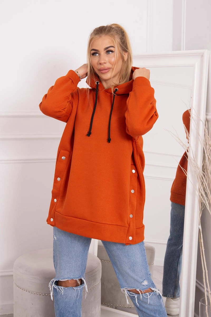 Insulated Sweatshirt With Press Studs Foxy Bluzy Hurtownia Kesi