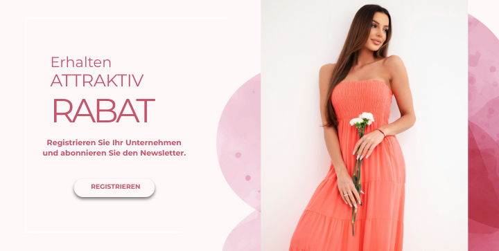 Registrieren Sie sich bei Hurtownia Kesi für exklusiven Zugang zu unseren Damenbekleidungsangeboten! Entdecken Sie modische Stile mit Rabatten.