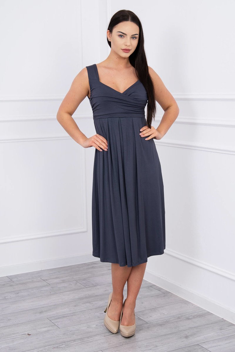 Dress with wide straps graphite ...