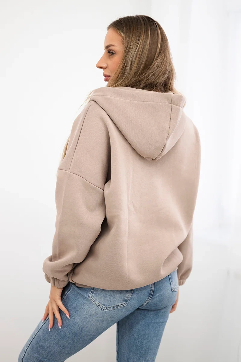 Dark beige outlet hoodie