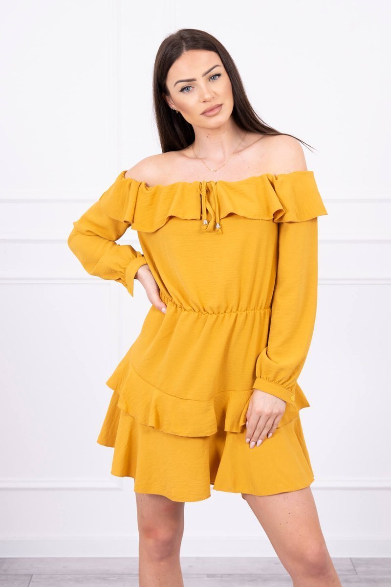 Off-the-shoulder dress with a tied ...