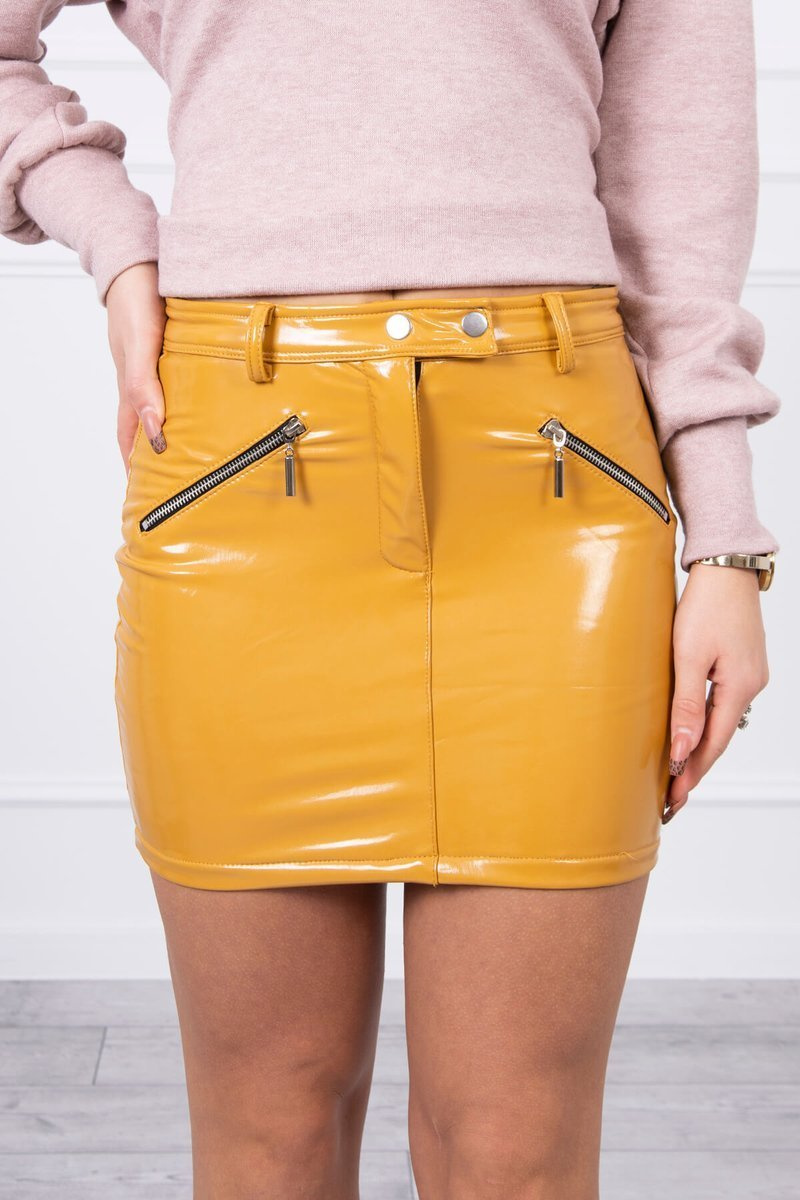 Mustard on sale zipper skirt