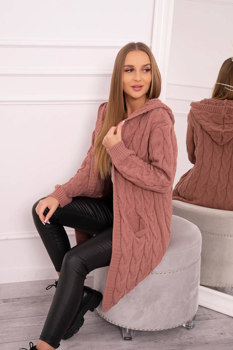 Sweater with hood and pockets dark pink. Swetry. Hurtownia-Kesi | Women's  Clothing Wholesaler