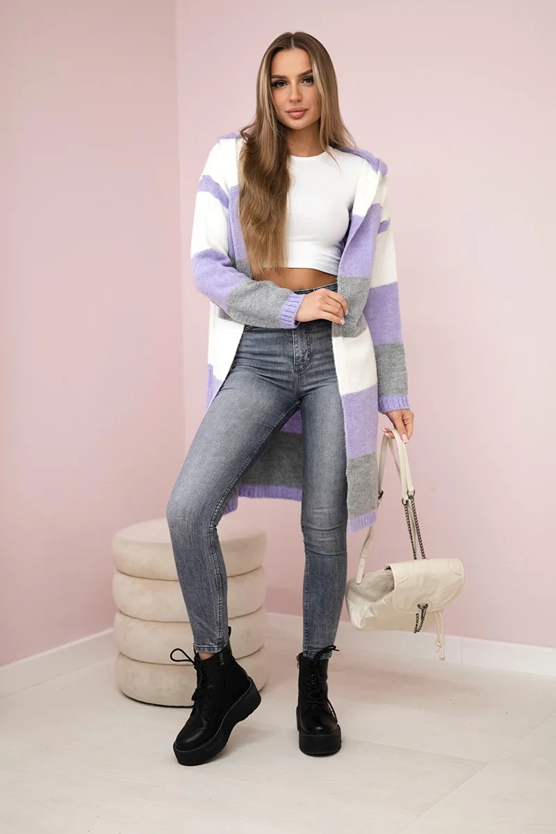 purple gray sweater