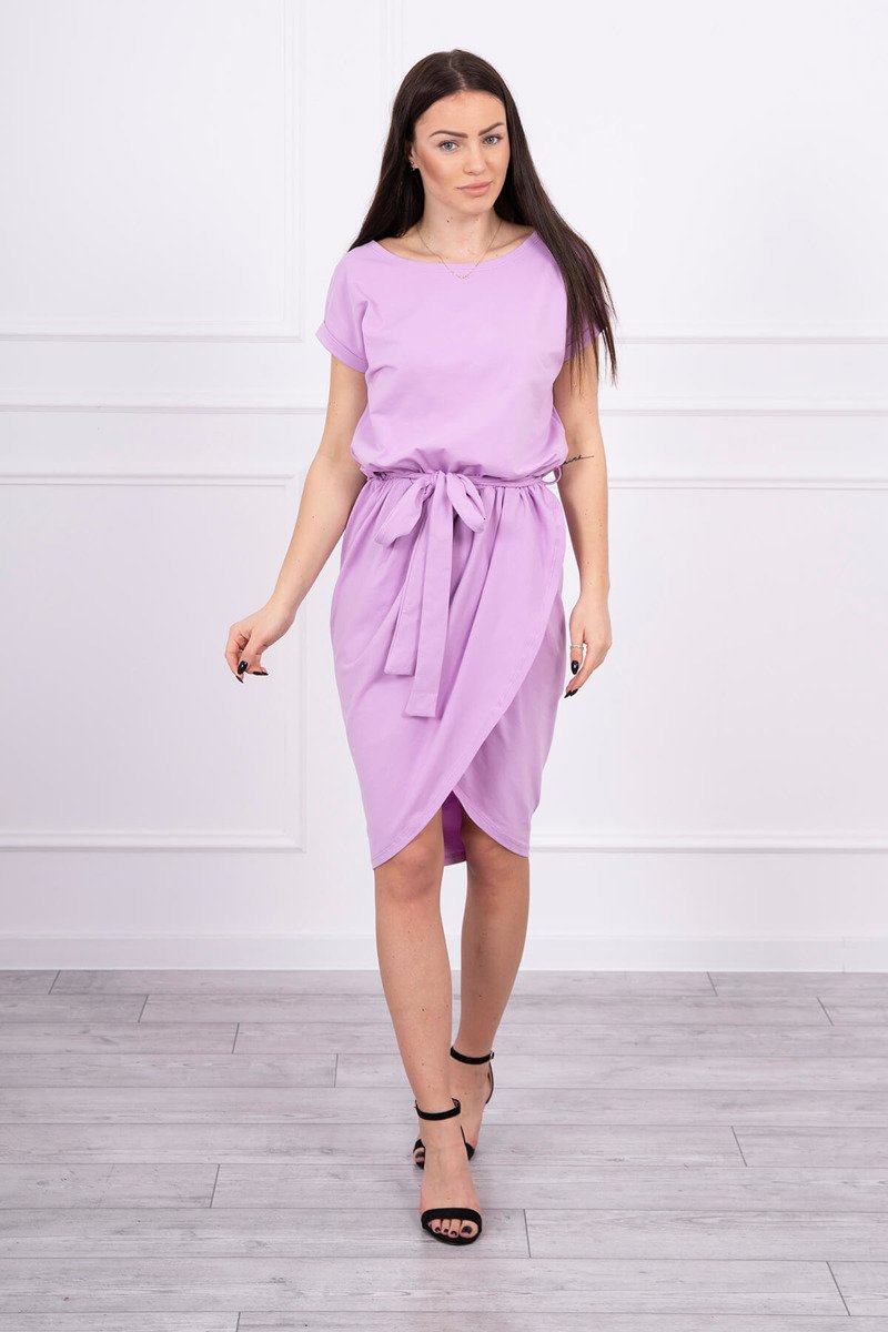 Tied dress with an envelope-like bottom purple. Sukienki. Hurtownia ...