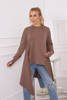 Blouse flared at the bottom mocca