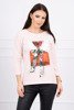 Blouse with graphics 3D Noteworthy powdered pink
