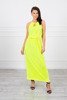 Boho dress with fly yellow neon