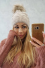 Cap with fleece Ela K242 light beige