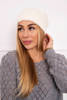 Cap with fleece Justyna K253 ecru