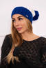 Cap with fleece Paris K212 ecru+mauve-blue