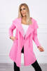 Cape with a loose hood pink