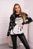 Christmas sweater with a snowman black