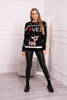 Christmas sweater with the inscription black