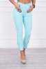 Colorful jeans with bow azure