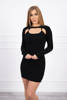 Dress fitted - ribbed black