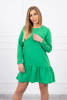 Dress with a flounce light green
