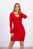 Dress with a gold chain red