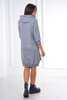Dress with a hood and longer back gray