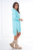 Dress with a hood and longer back mint