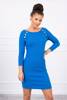 Dress with decorative buttons mauve-blue