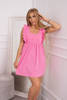 Dress with frills on the sides light pink