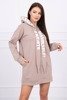 Dress with hood Oversize cappuccino