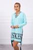 Dress with hood and print mint