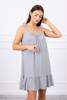 Dress with thin straps gray