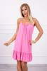 Dress with thin straps pink