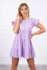 Embroidered flared dress purple