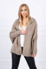 Hooded sweater with batwing sleeve cappuccino