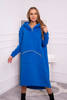 Insulated dress with a hood mauve blue