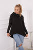 Insulated sweatshirt with a longer back black