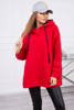 Insulated sweatshirt with a zipper on the side red