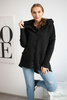 Insulated sweatshirt with longer back and pockets black