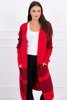 Lapel sweater red