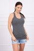 Long strappy top blouse graphite