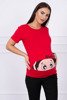 Maternity blouse Guck red