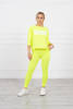 Set with Queen print yellow neon