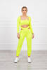 Set with a top blouse yellow neon