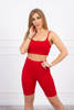 Set with high-waisted pants red