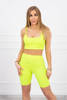 Set with high-waisted pants yellow neon