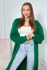 Sweater long cardigan green