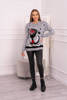 Sweater with Santa Claus gray