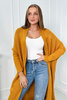 Sweater with batwing sleeve mustard