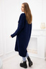 Sweater with bubbles on the sleeve navy blue