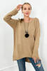 Sweater with necklace Camel