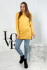 Sweater with stand-up collar mustard
