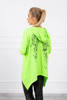 Sweatshirt with a print of wings green neon
